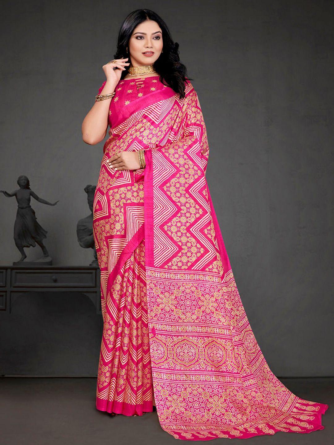 mitera ethnic motifs silk bagru saree