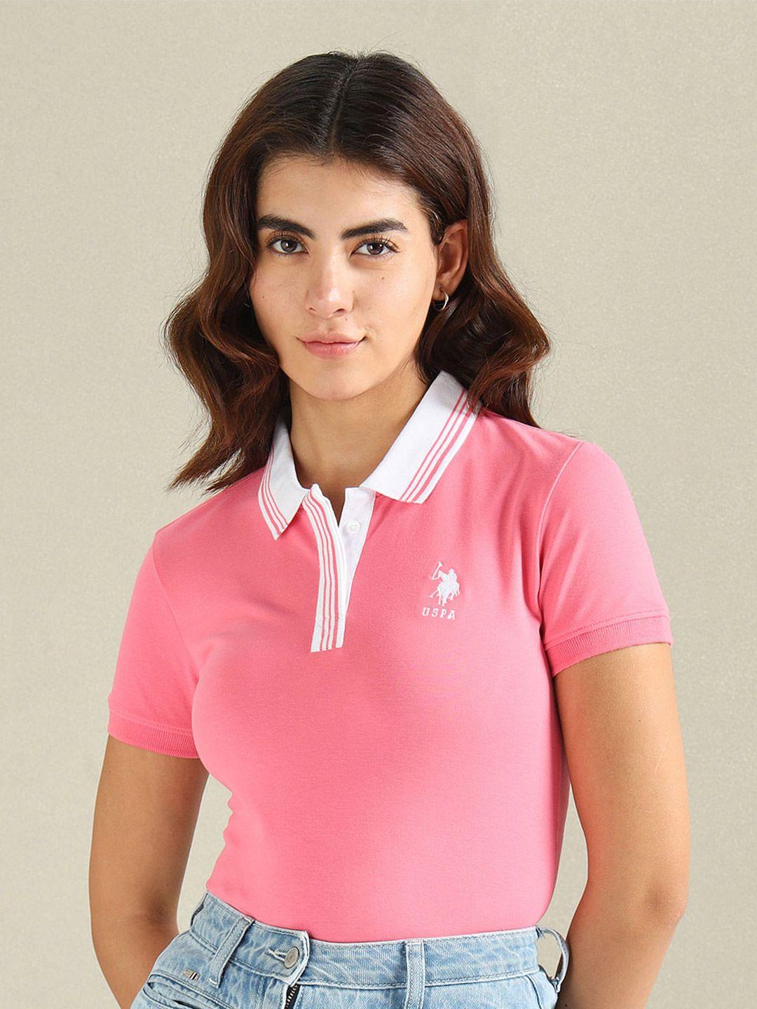 u.s. polo assn. women polo collar t-shirt