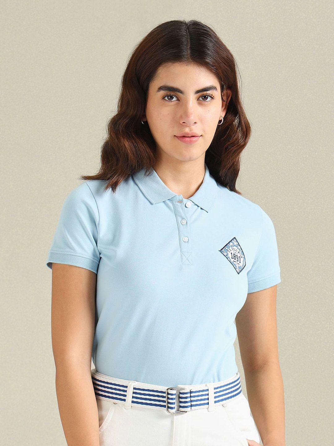 u.s. polo assn. women polo collar t-shirt