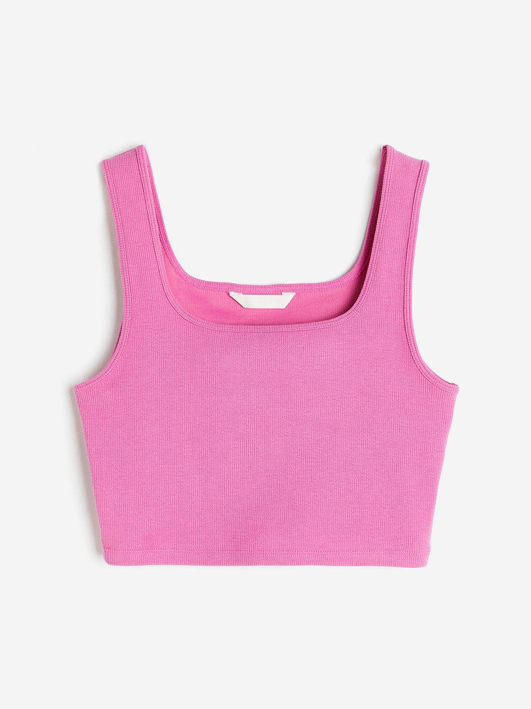 h&m women cropped vest top