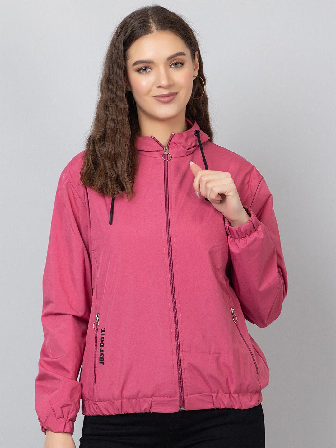 xohy hooded lightweight bomber jacket