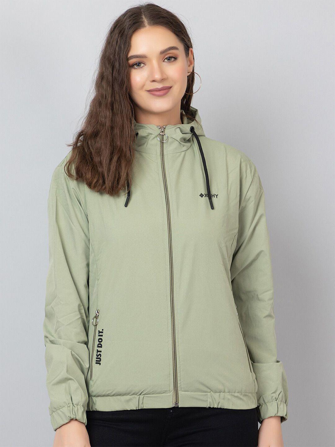 xohy hooded lightweight bomber jacket