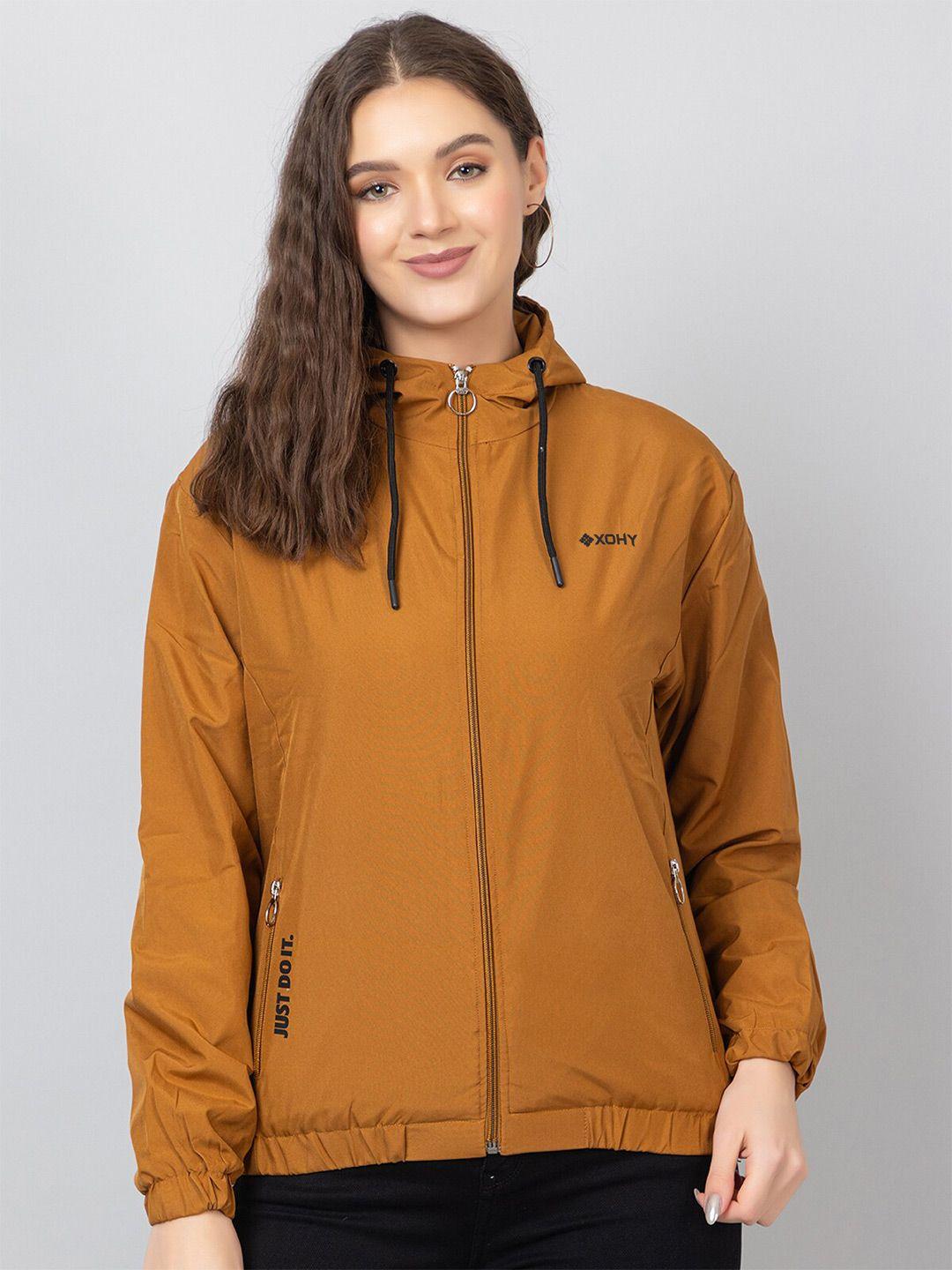 xohy hooded lightweight bomber jacket