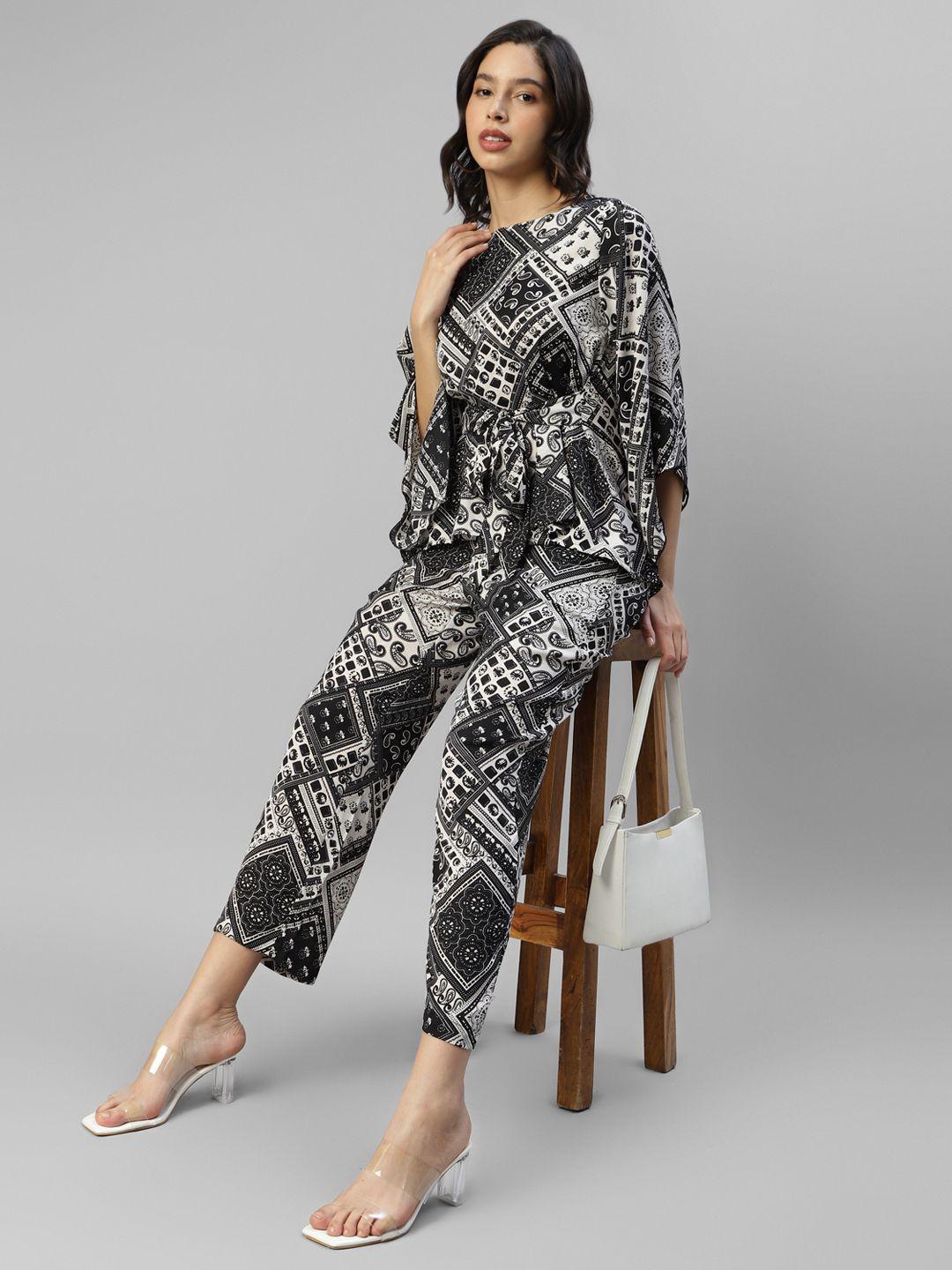 deebaco printed top & trouser co-ord set