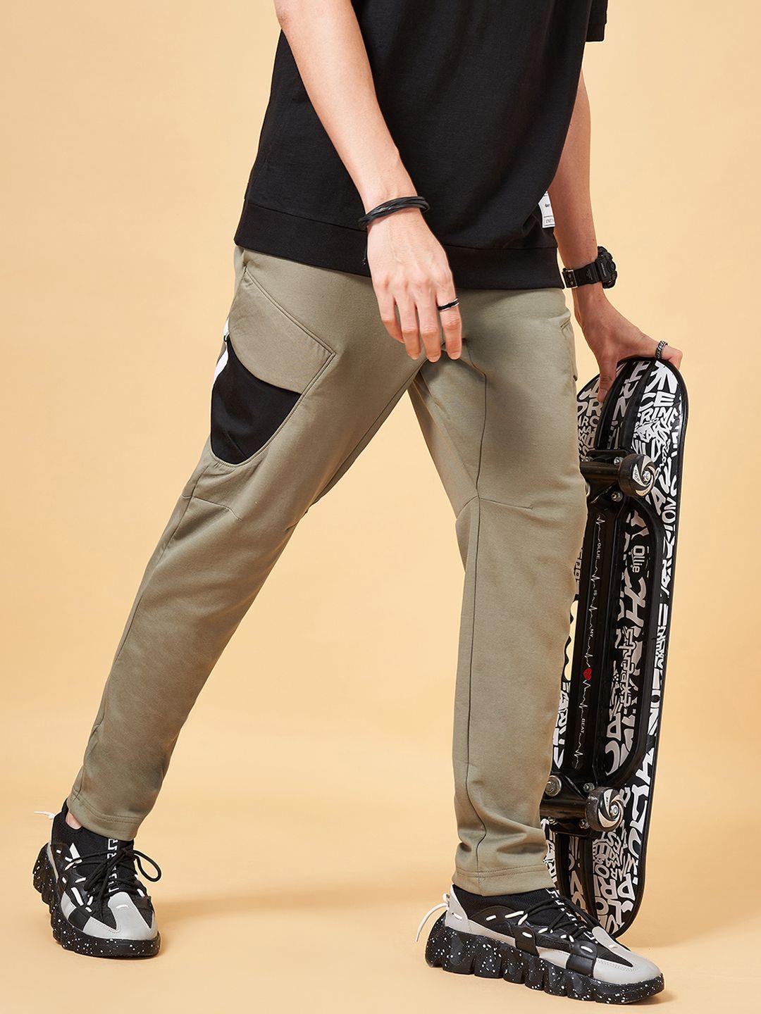 street 808 by pantaloons men cotton mid-rise track pants