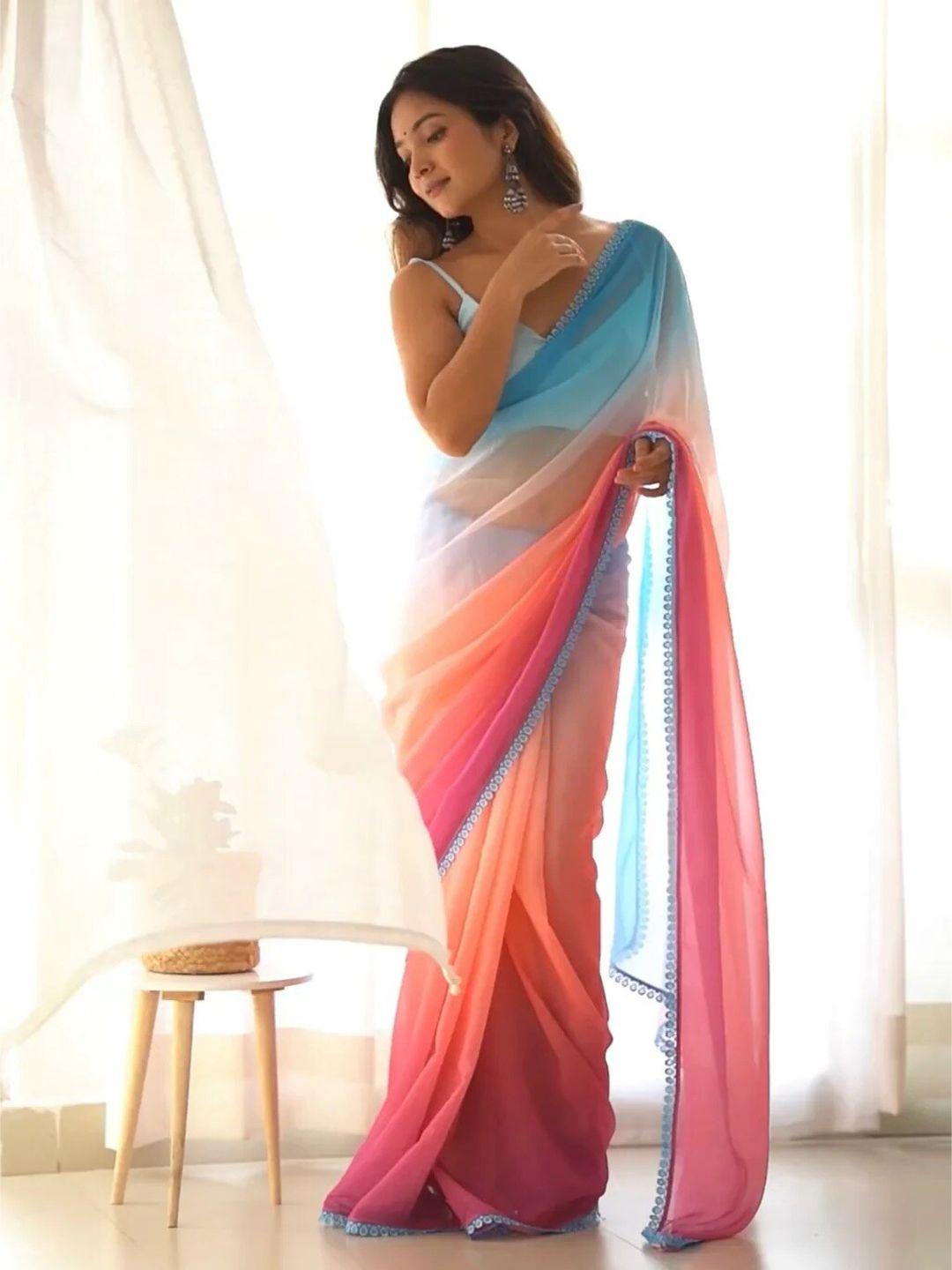 radadiyatrd ombre pure georgette saree