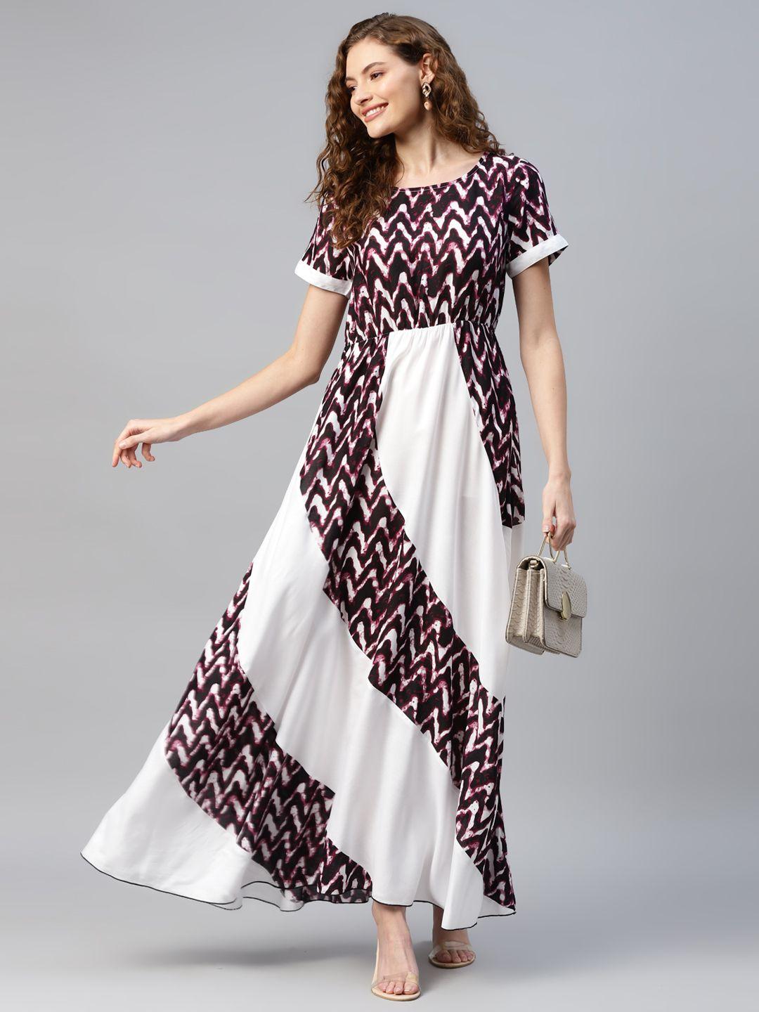 deebaco multicoloured print maxi dress