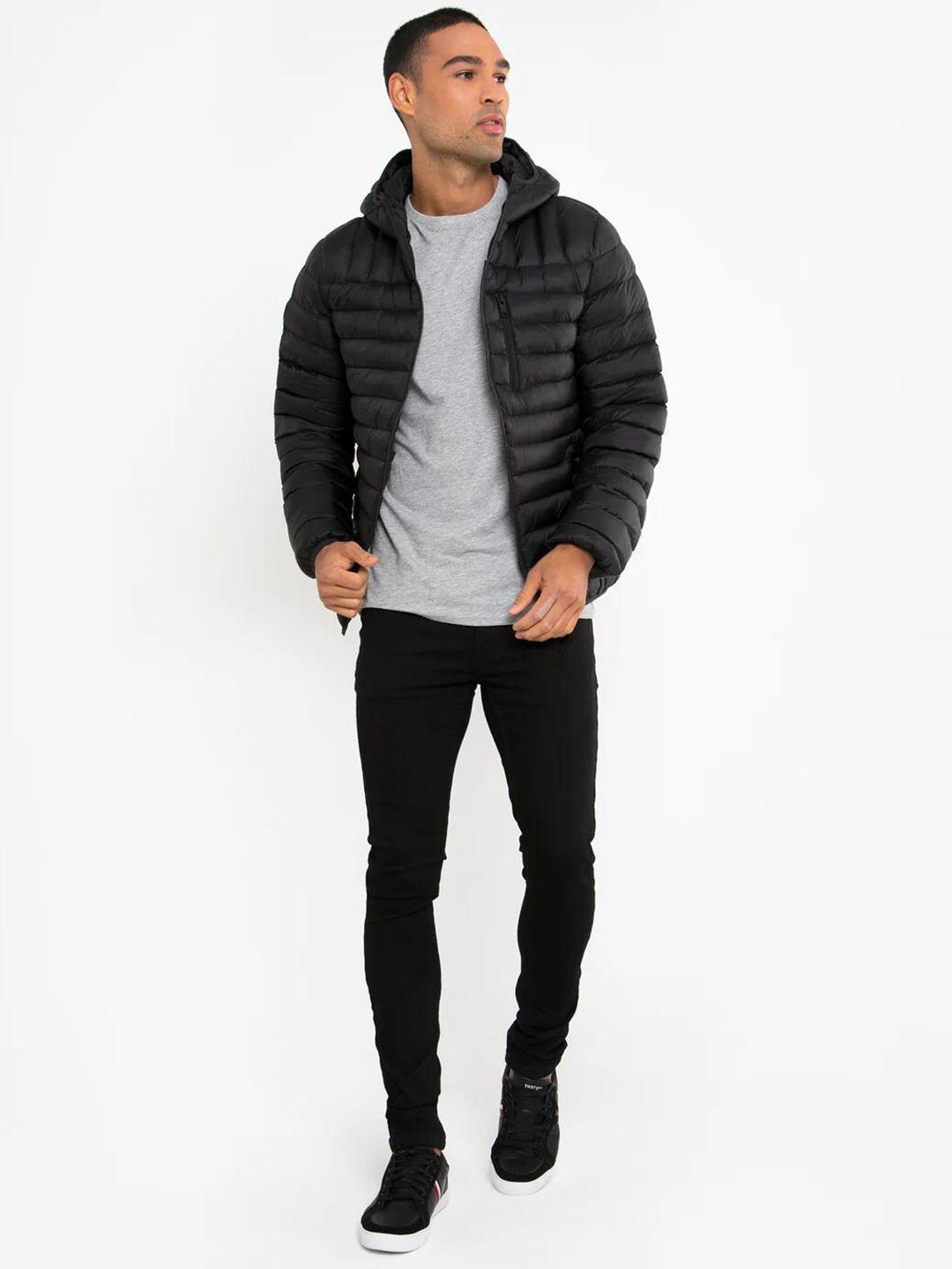 kotty black hooded puffer jacket