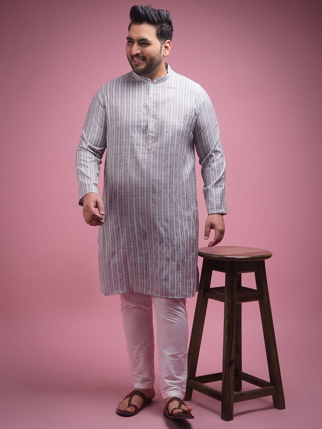 sztori striped jacquard woven design kurta with pyjama