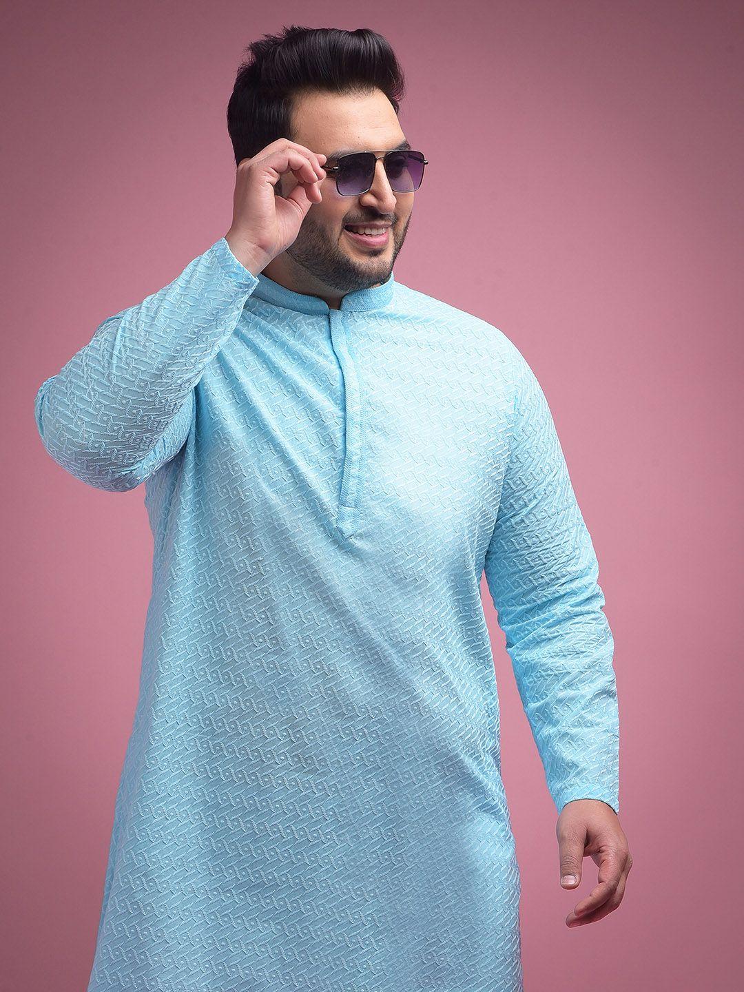 sztori ethnic motifs embroidered pure cotton straight kurta with pyjama