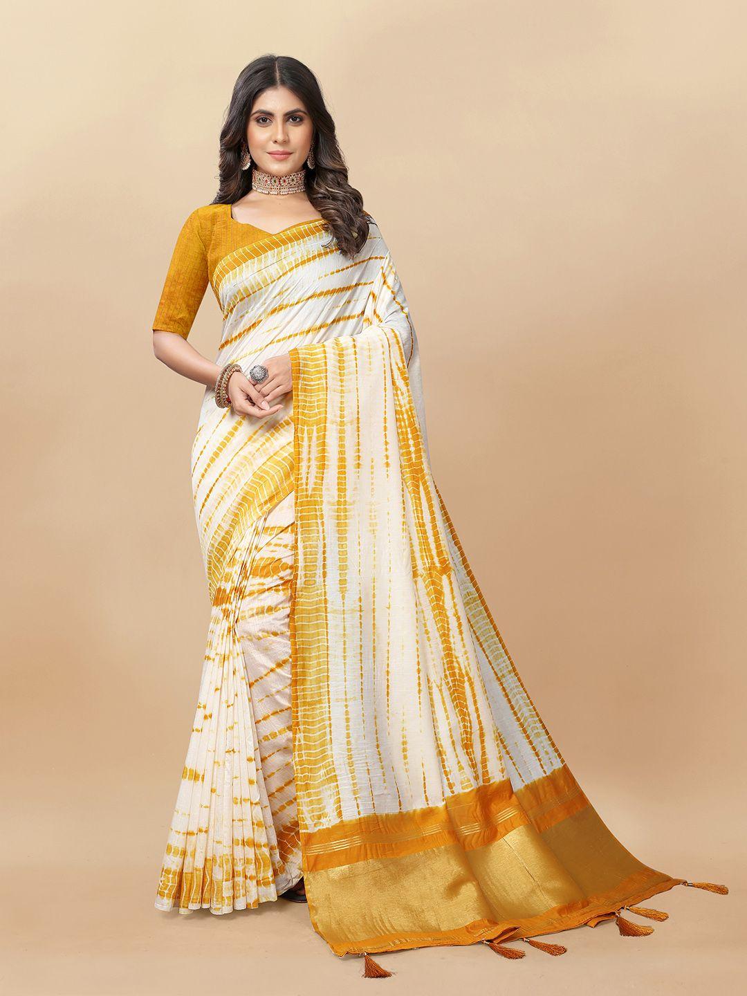 jinal & jinal tie and dye chanderi saree