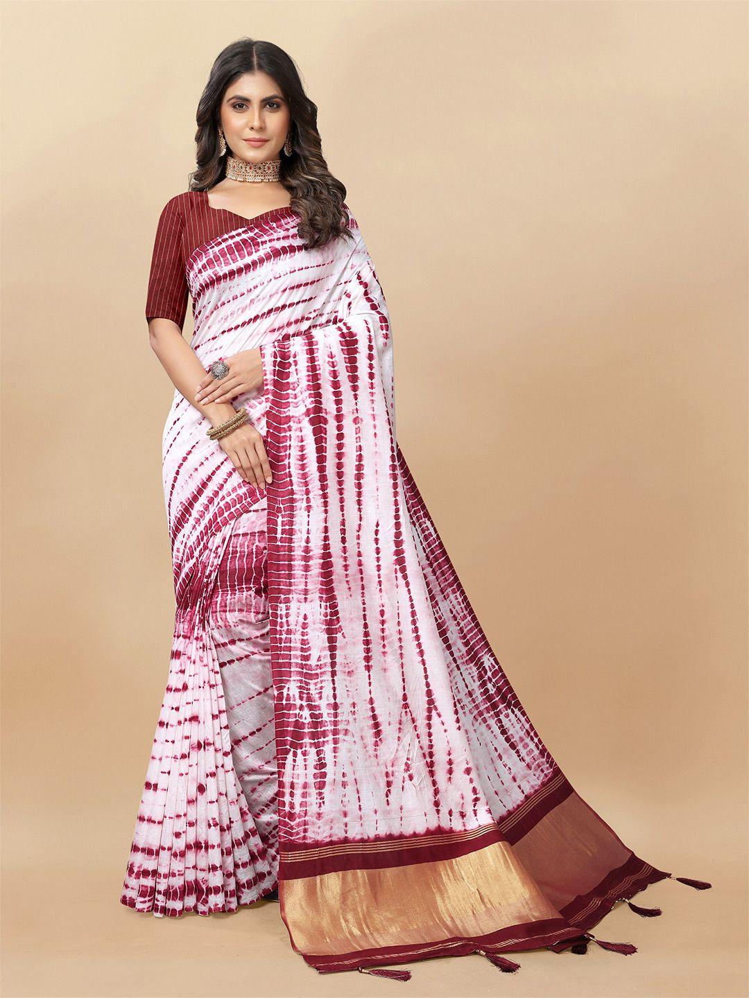 jinal & jinal tie and dye printed chanderi saree