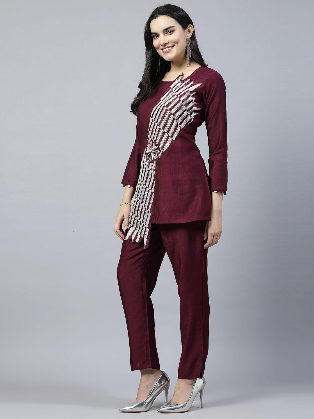 kalini embroidered pure cotton tunics with trousers