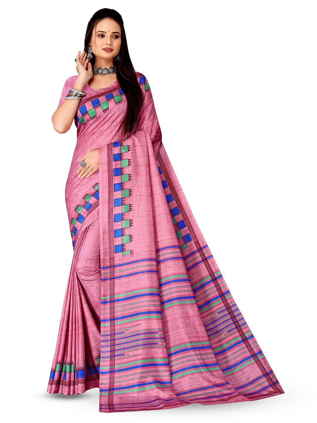 vimla striped printed mysore silk saree