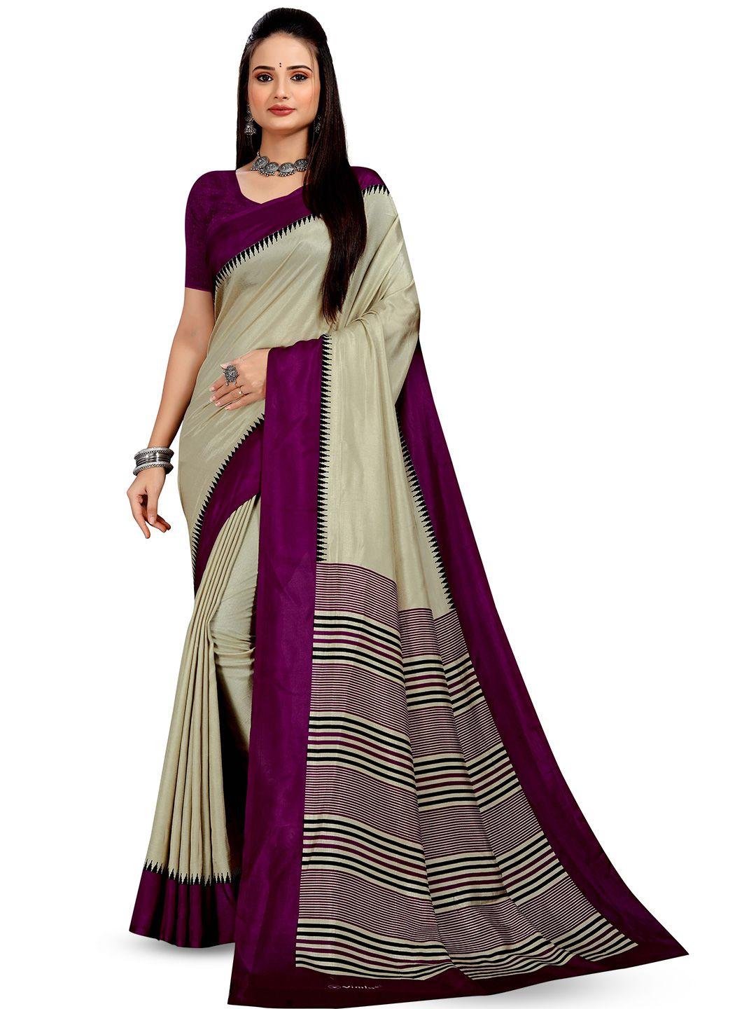 vimla striped printed mysore silk saree