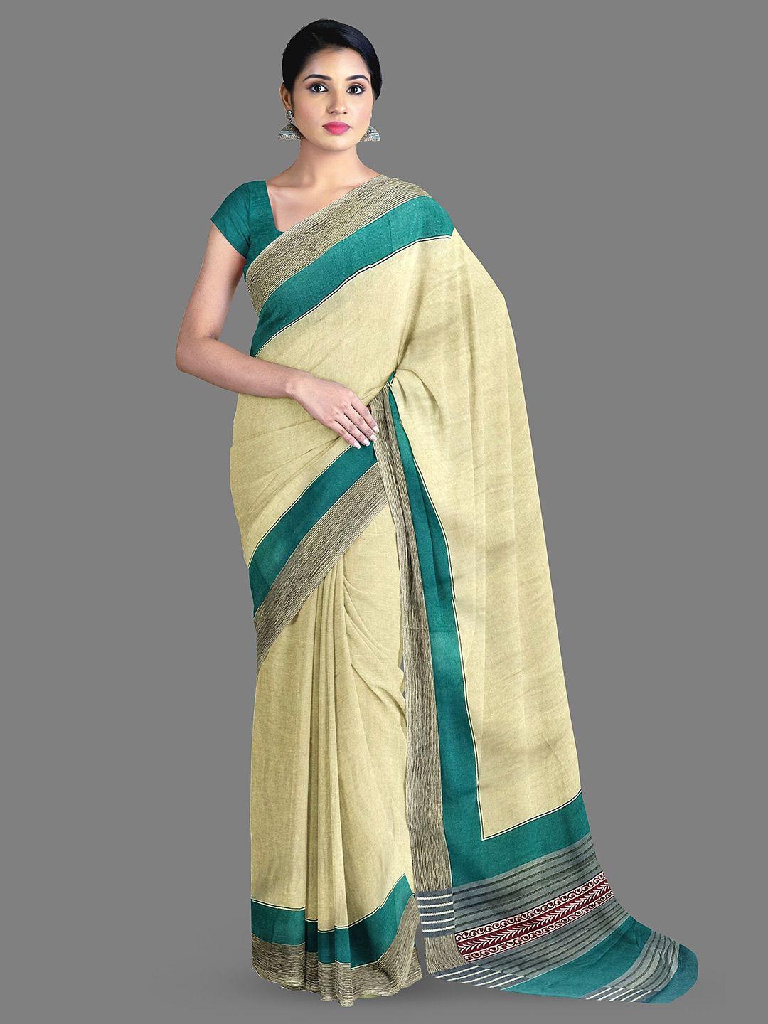 the chennai silks striped printed saree