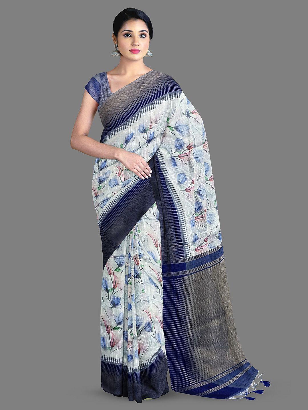 the chennai silks floral zari chanderi saree