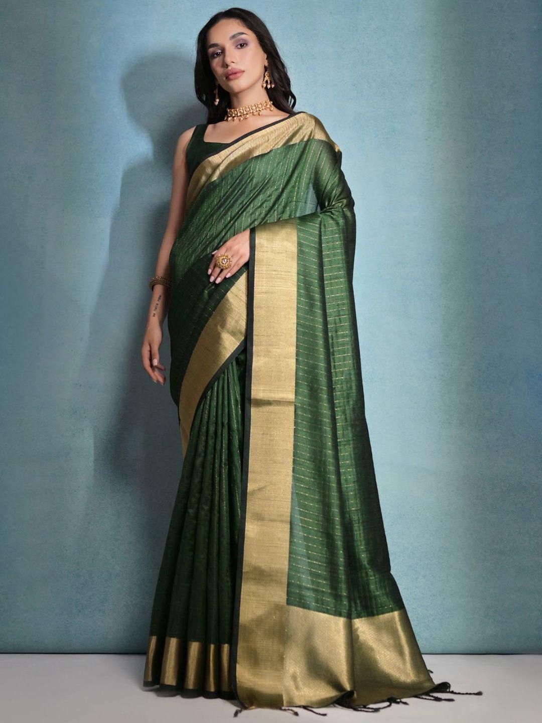 vishnu weaves striped zari bhagalpuri saree