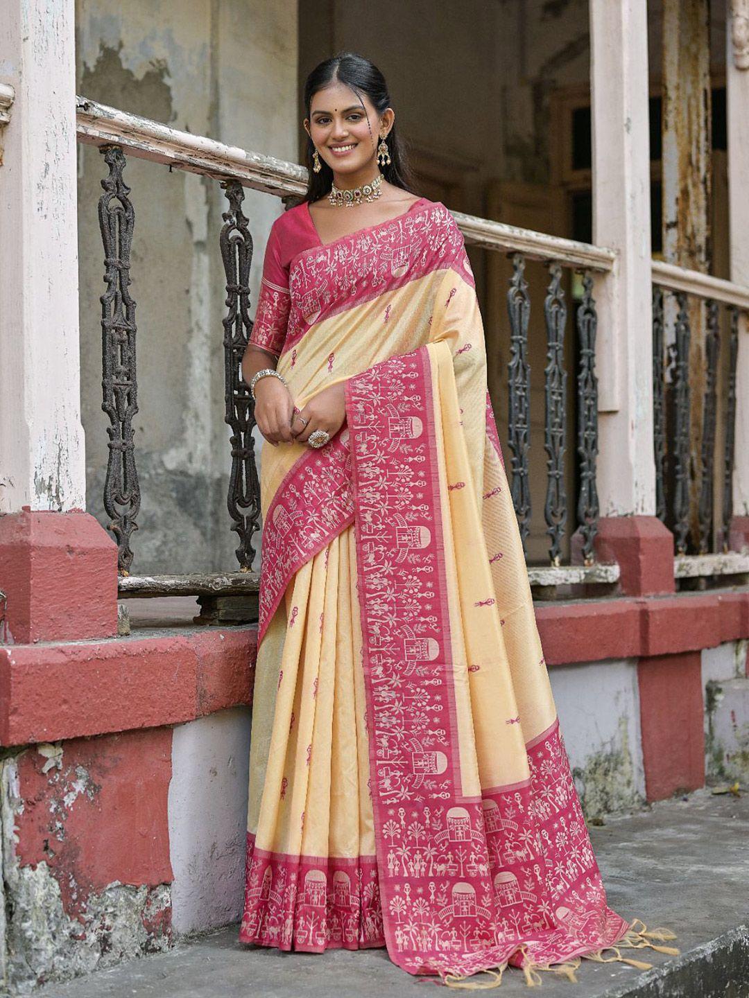 vishnu weaves warli bhagalpuri saree