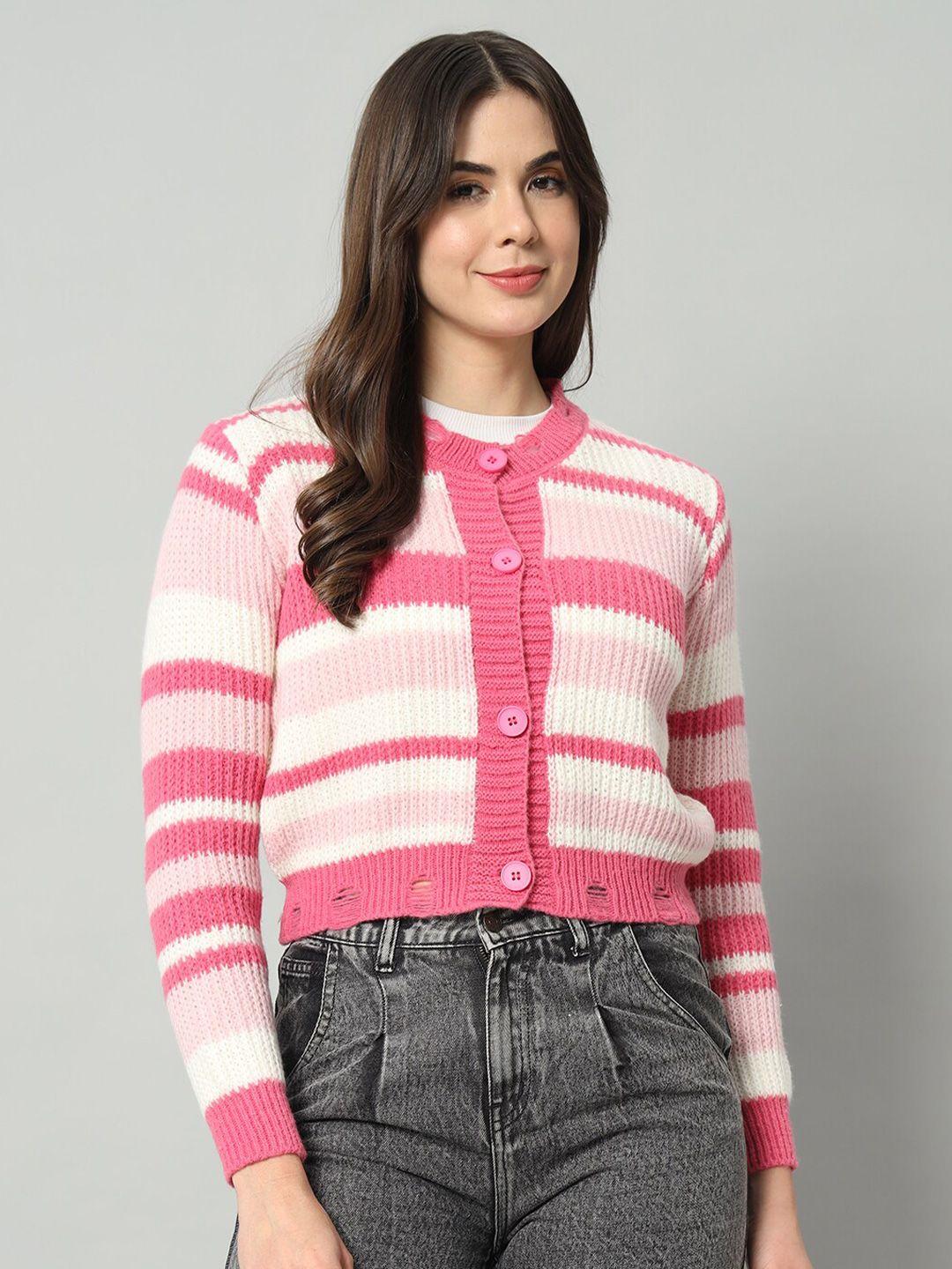 chemistry striped woollen cardigan