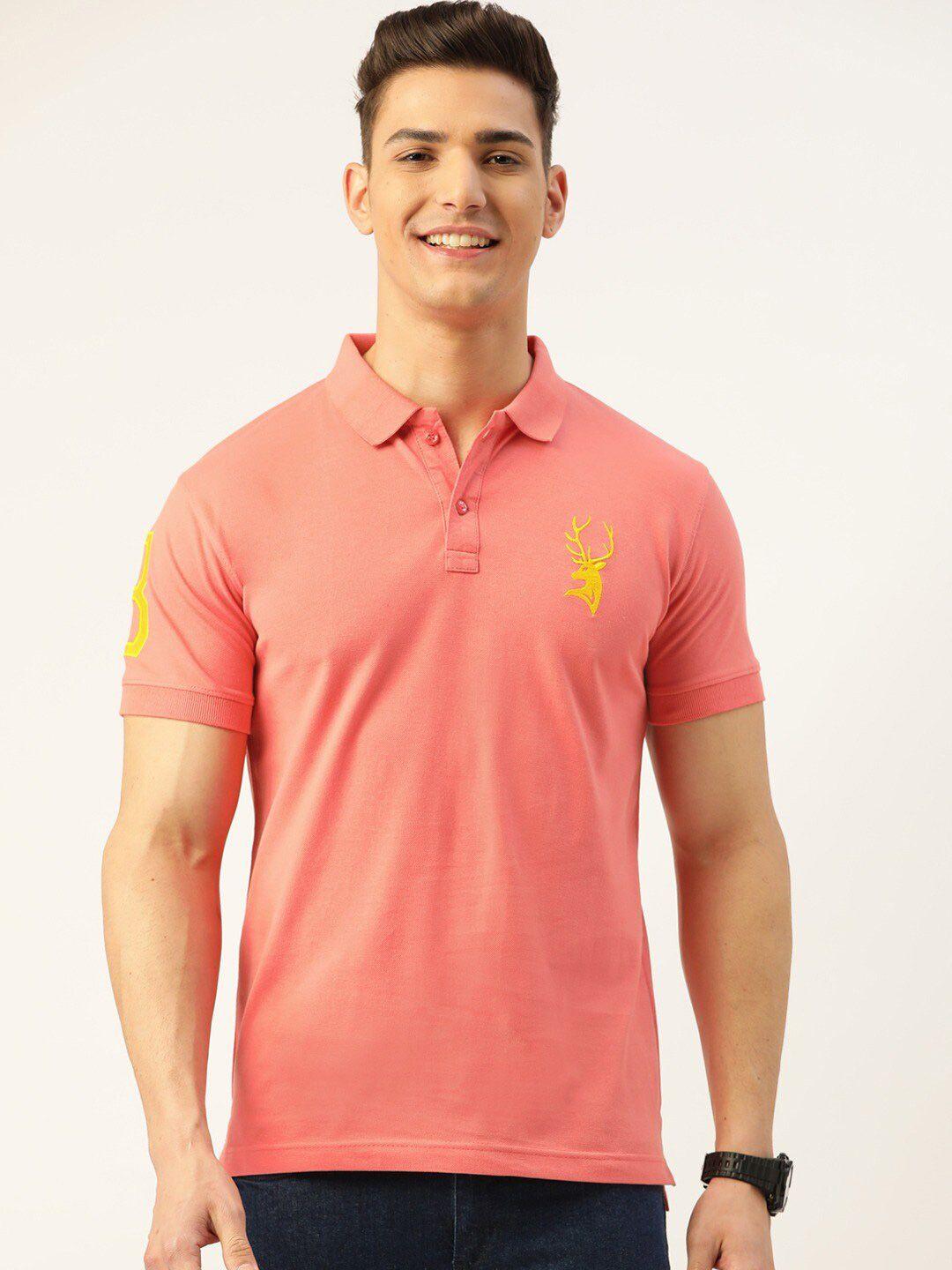 portblair printed polo collar cotton t-shirt