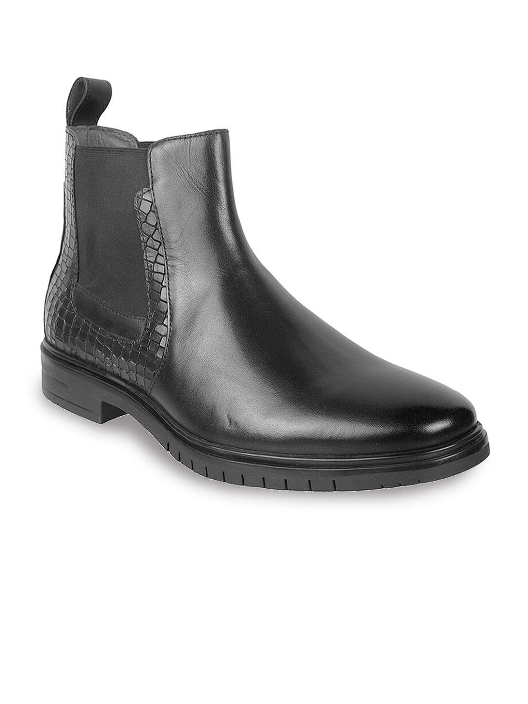 davinchi men round toe mid top chelsea boots