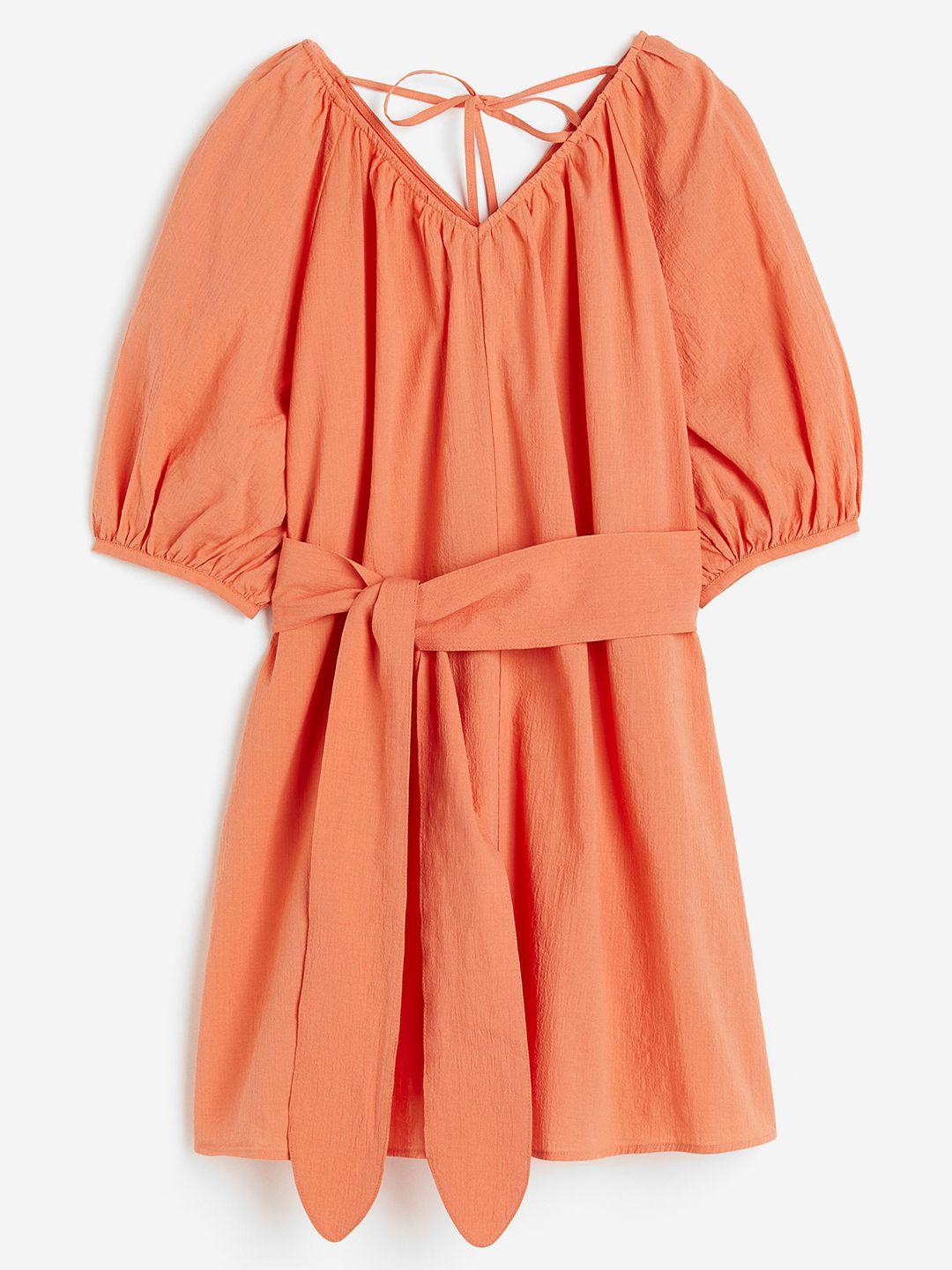 h&m tie-belt dress