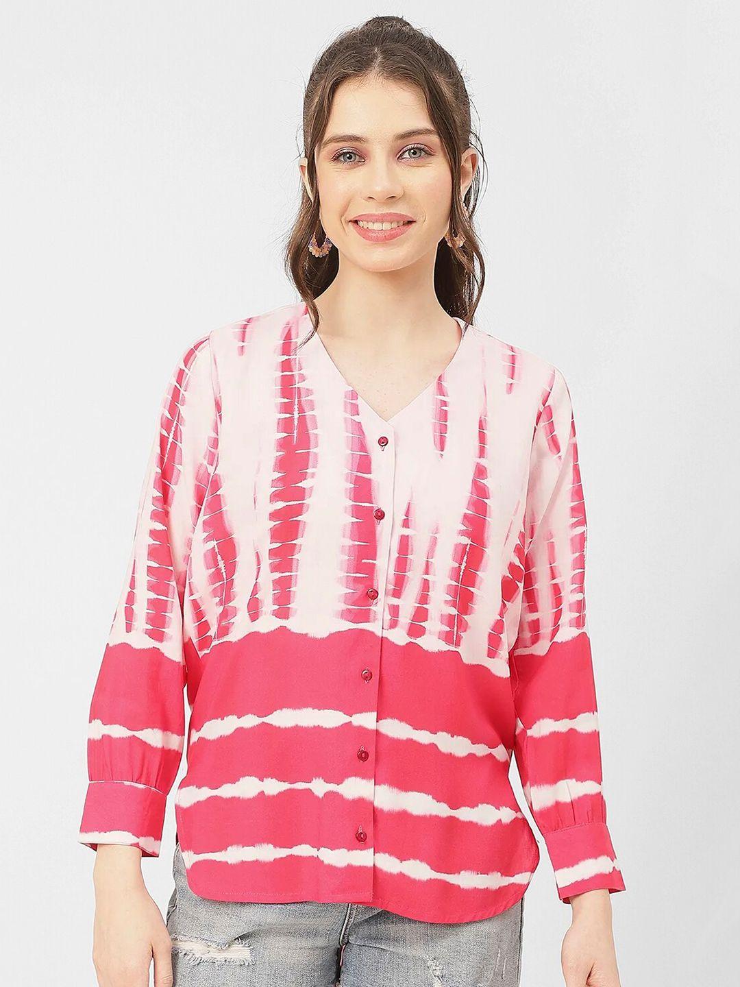 moomaya abstract printed casual tops