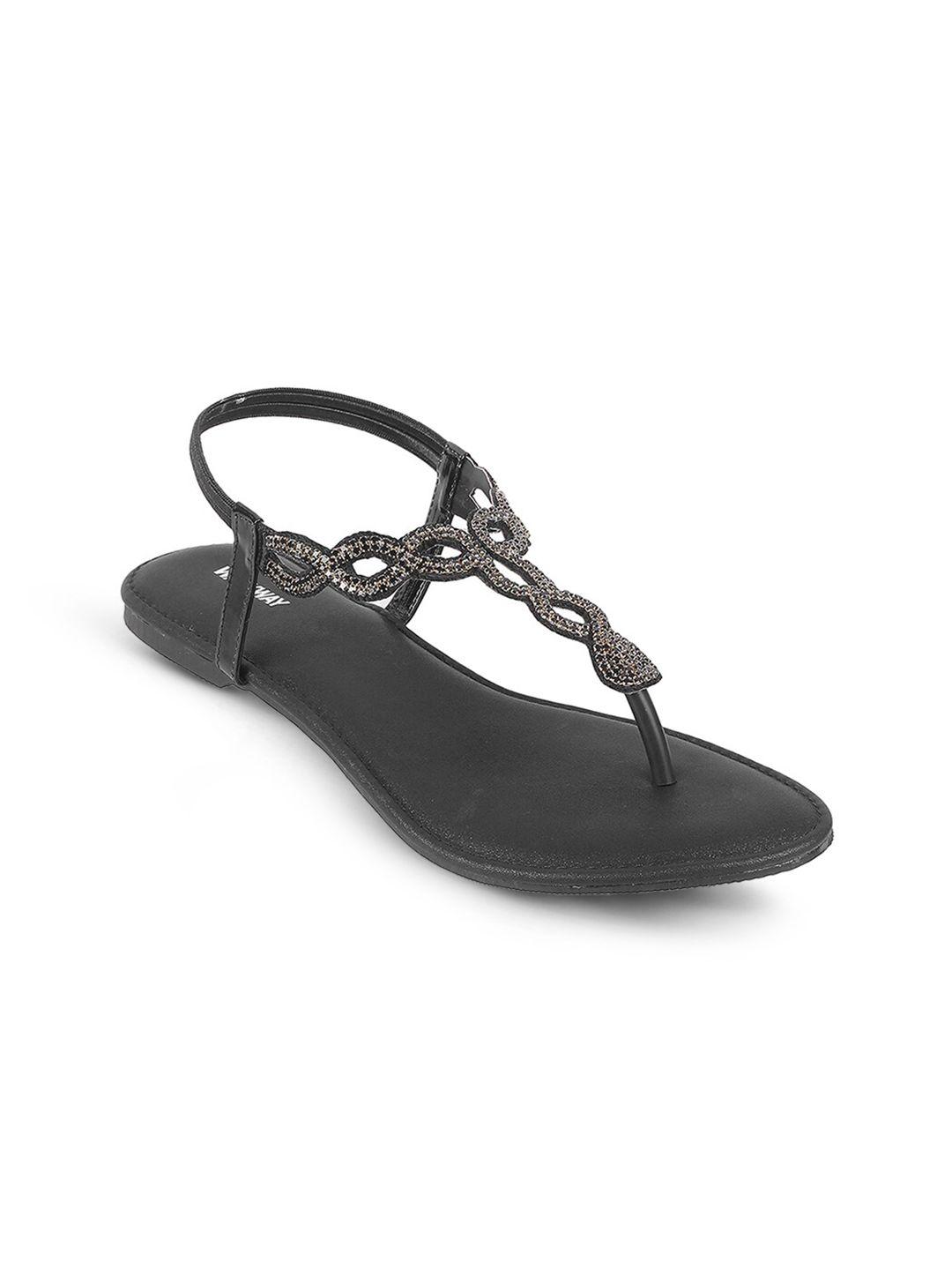 walkway by metro embellished t-strap flats