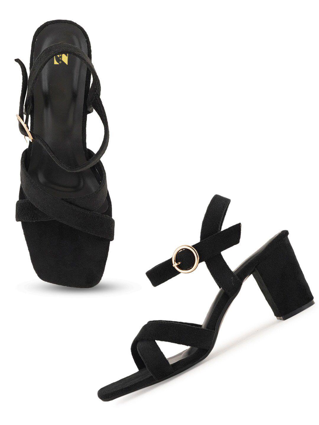 zenvo cross strap backstrap open toe block heels