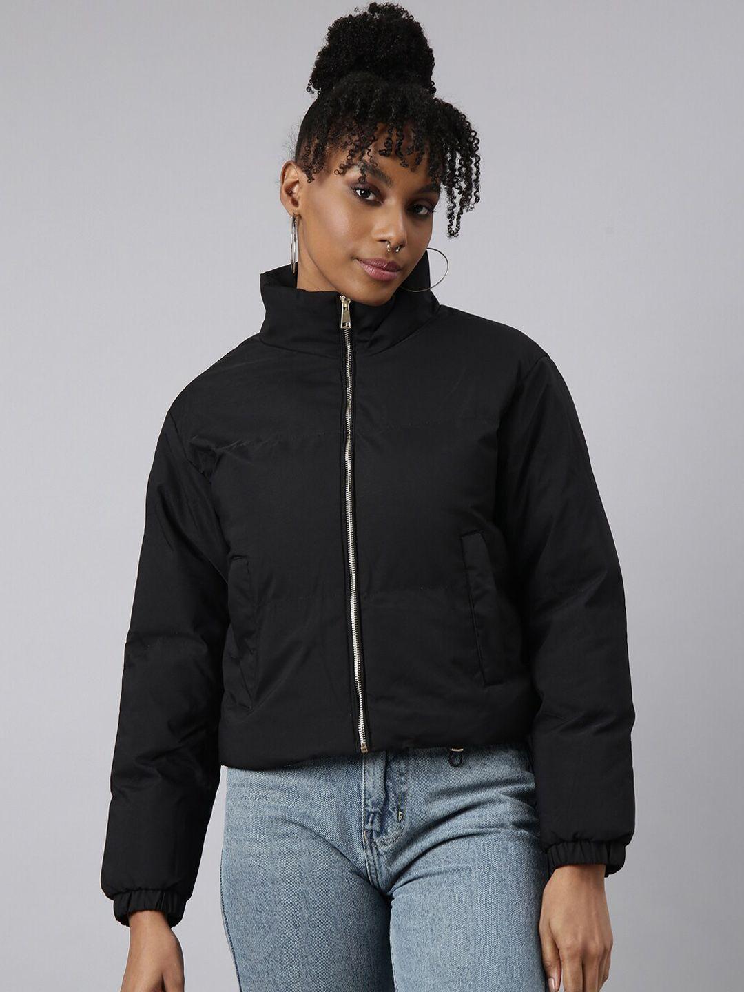 showoff mock collar windcheater taslon puffer jacket