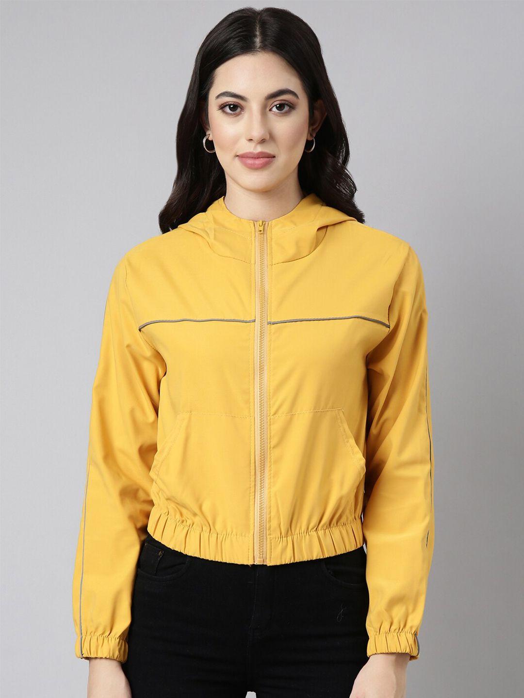 showoff windcheater hooded crop bomber jacket