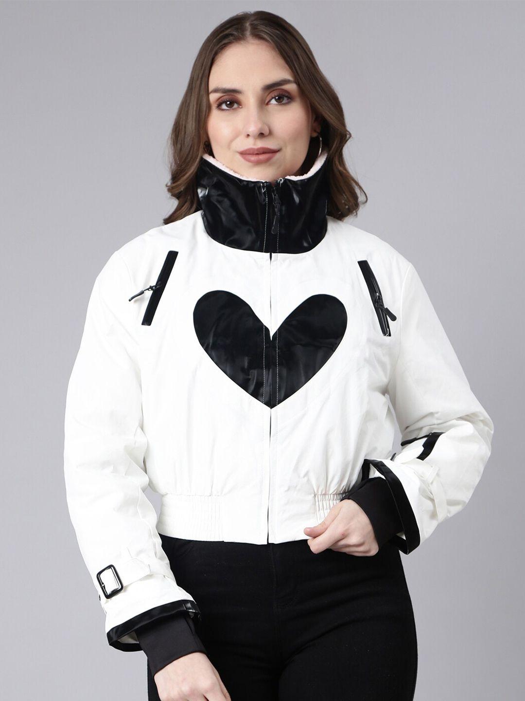 showoff  windcheater mock collar crop bomber jacket