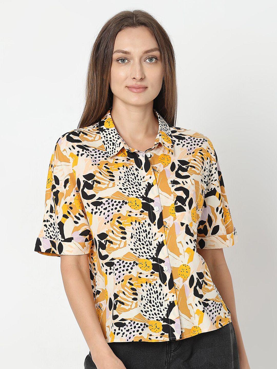 vero moda floral printed casual shirt