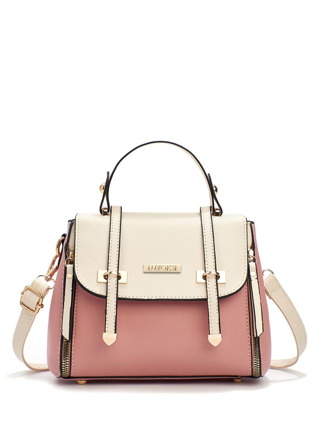 luvoksi colourblocked structured satchel bag