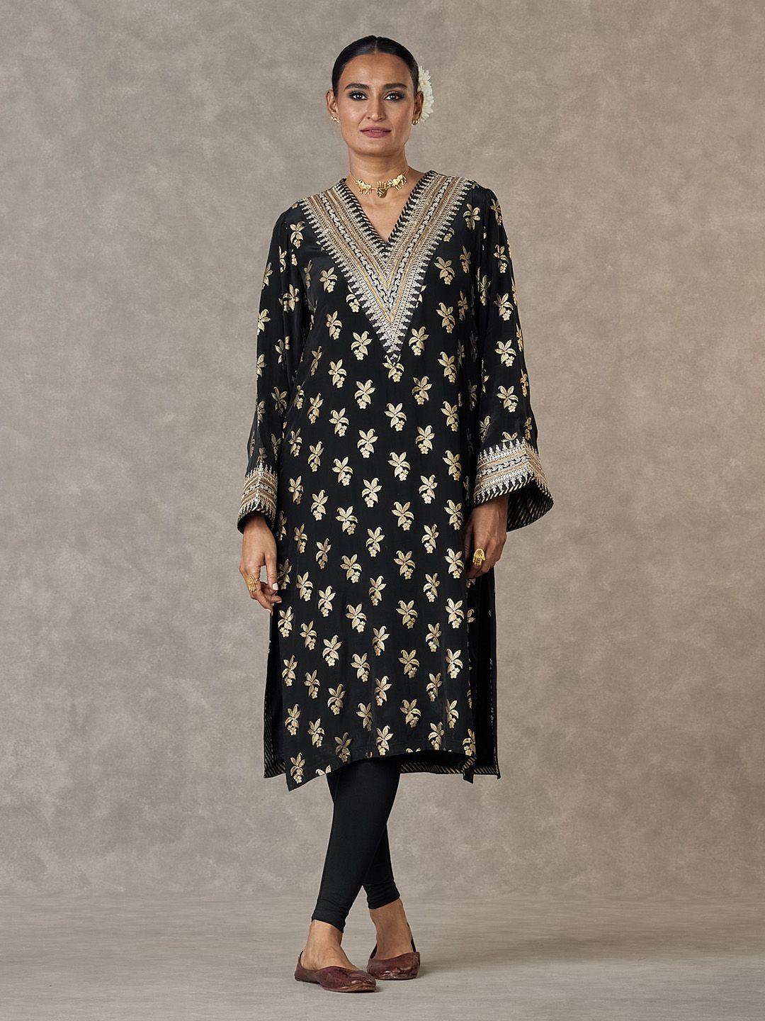 masaba paisley printed embroidered kurta