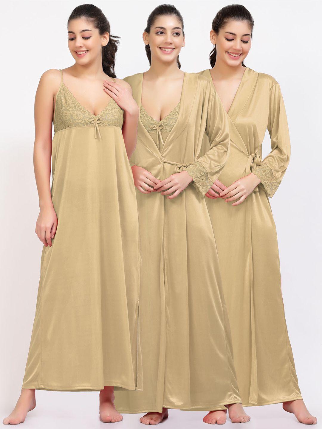 night keys gold-toned maxi nightdress