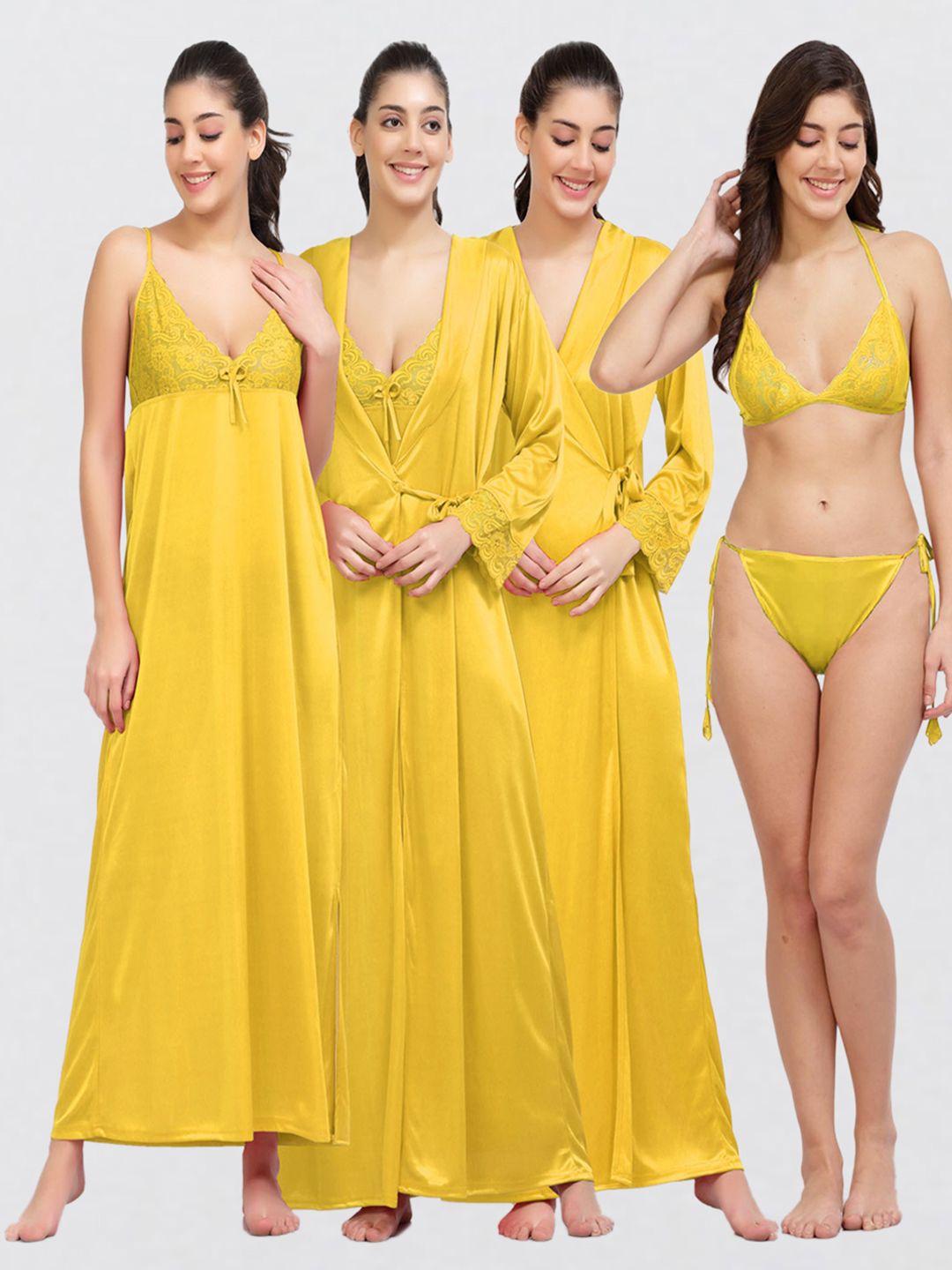 night keys yellow maxi nightdress