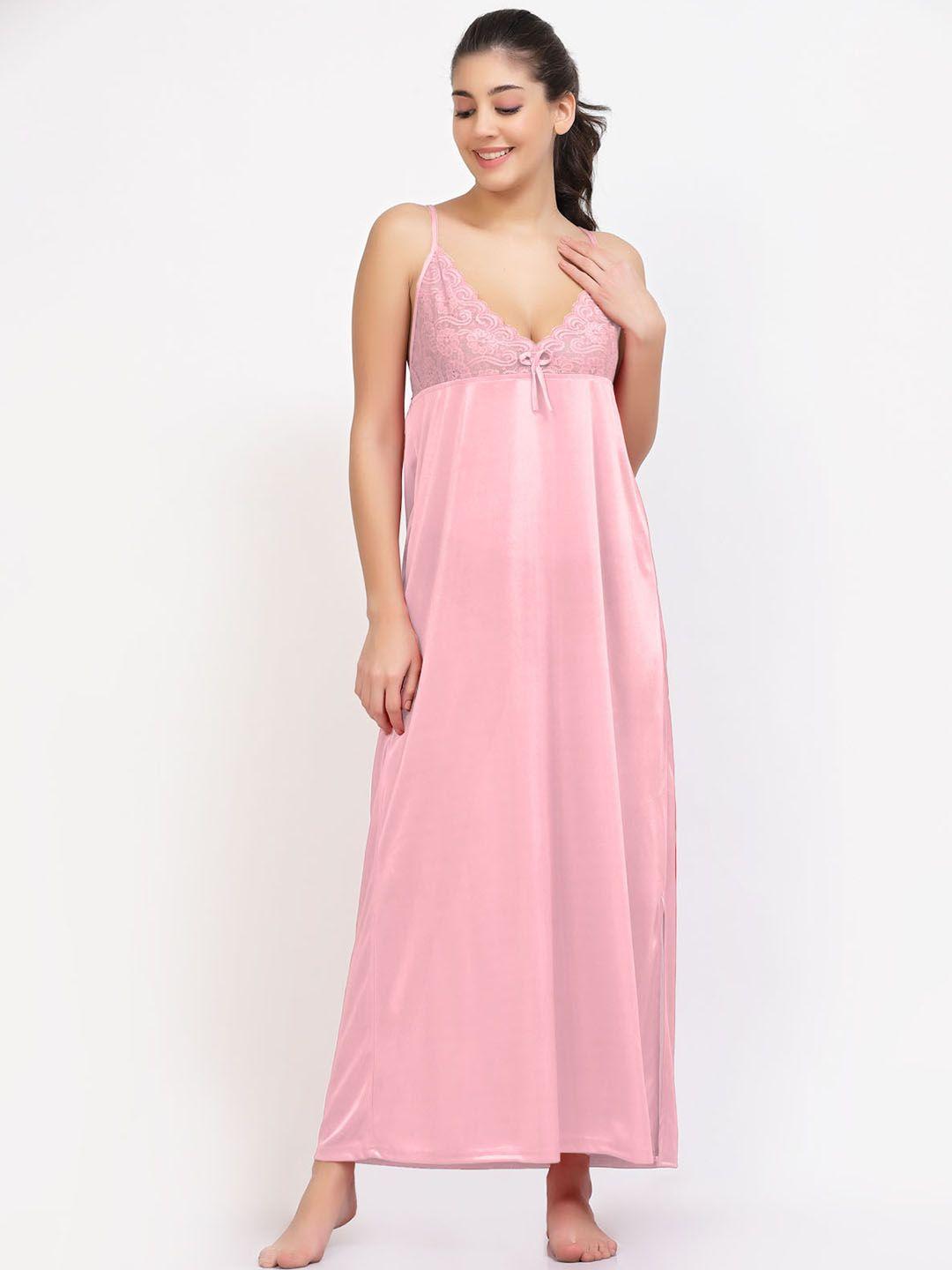 night keys pink maxi nightdress