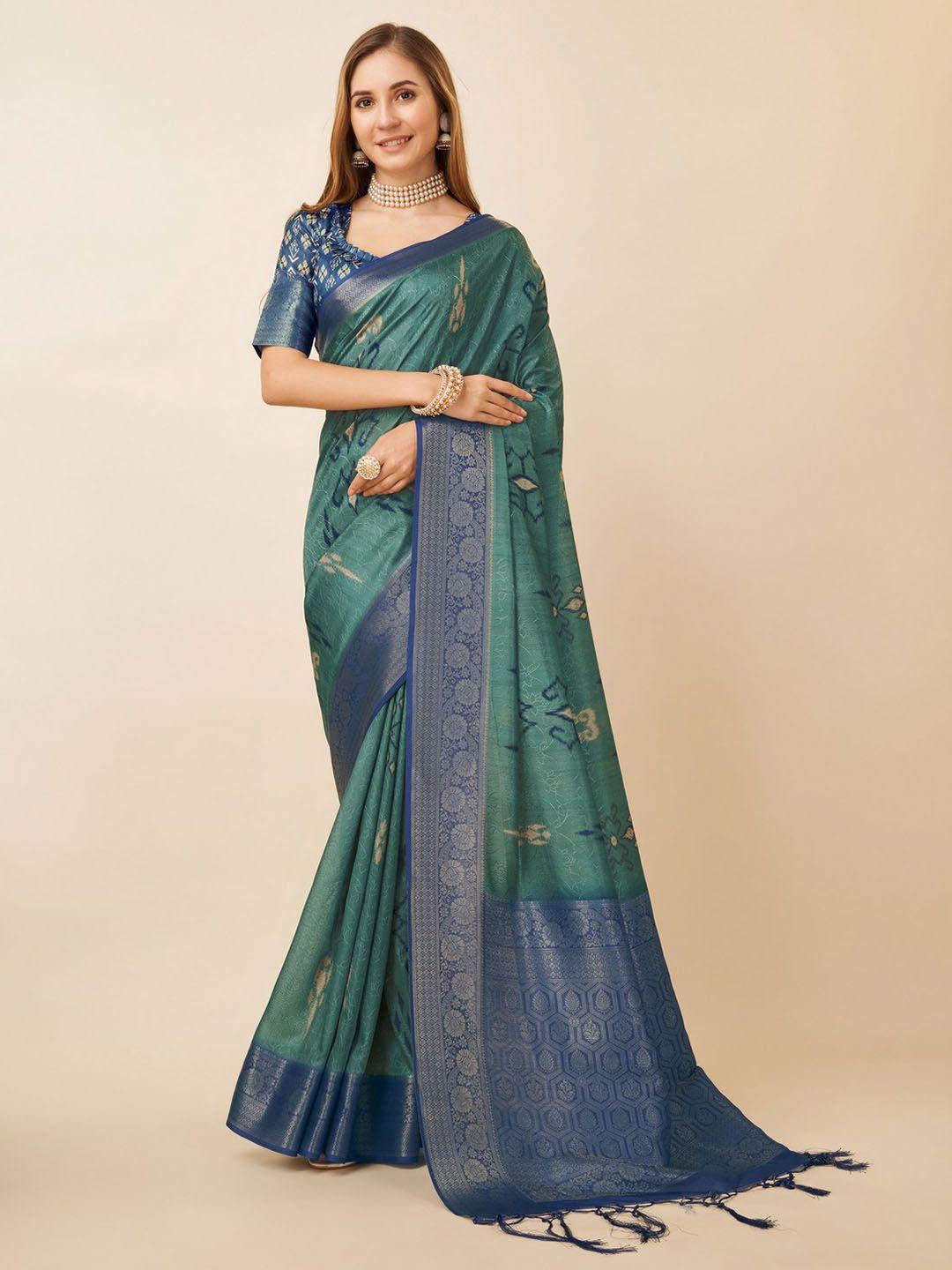 mitera floral zari pure silk saree