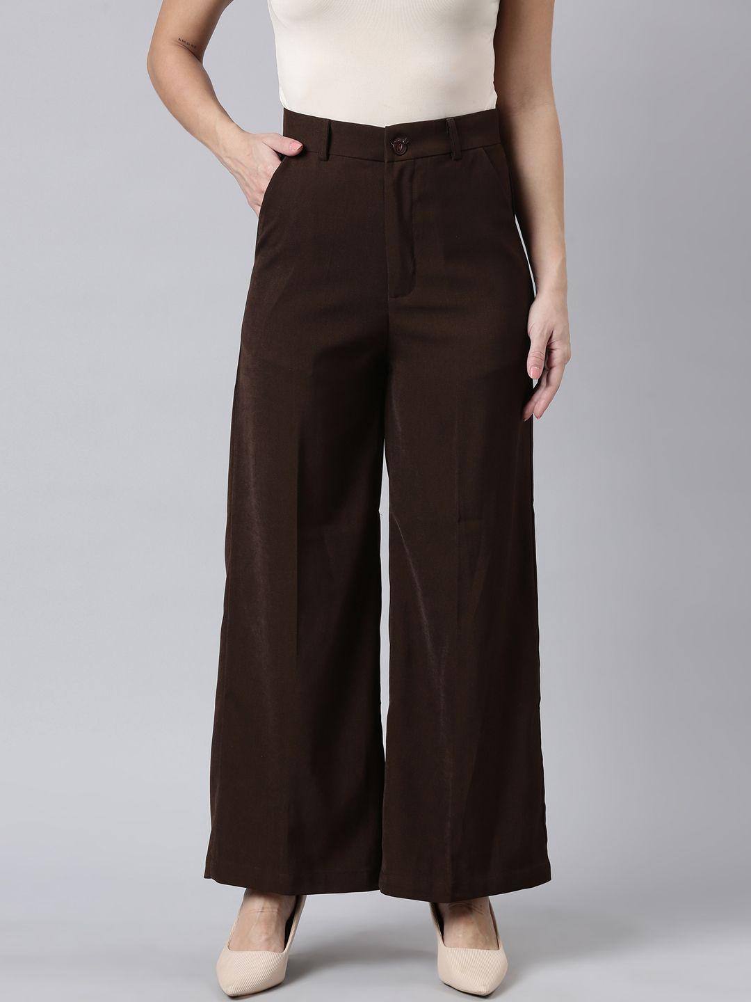 showoff women comfort cotton parallel trouser