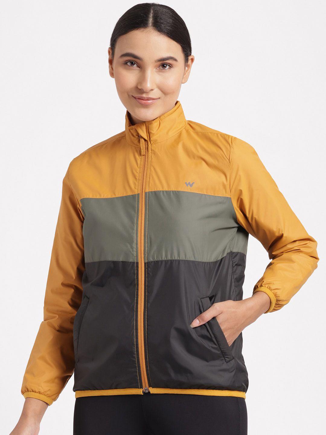 wildcraft colourblocked lightweight anti odour bomber jacket