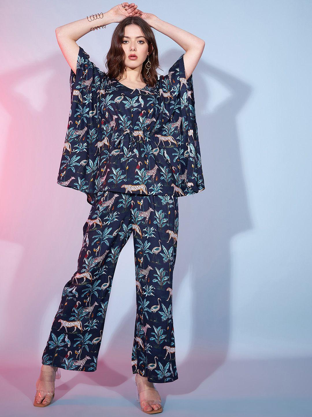 dressberry printed top with trousers co-ords