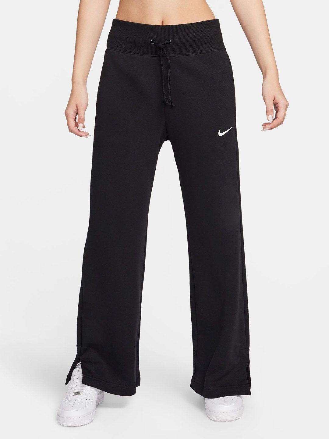 nike women as w nsw phnx flc ft hr cotton mid-rise track pants