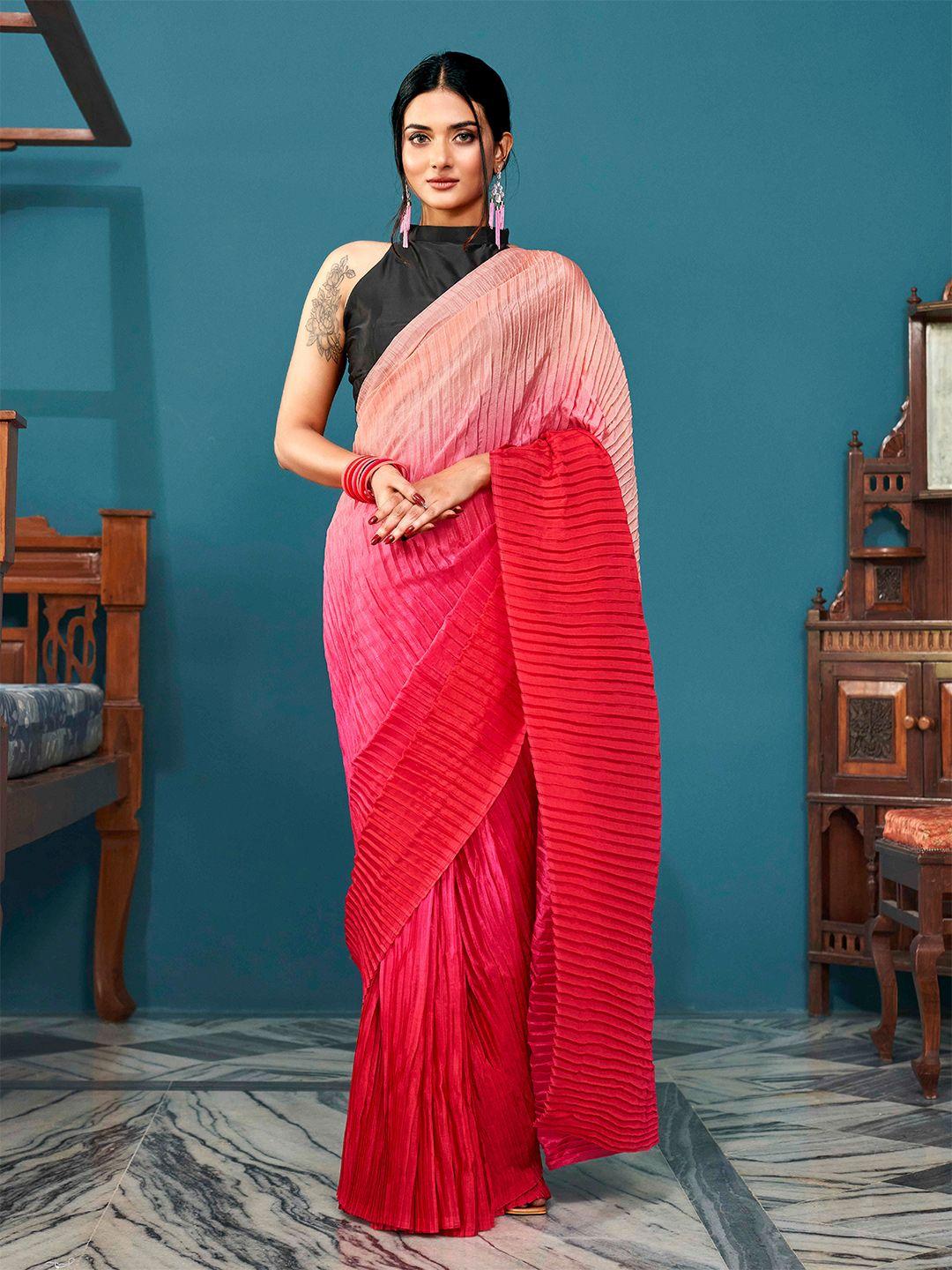 tikhi imli ombre satin saree