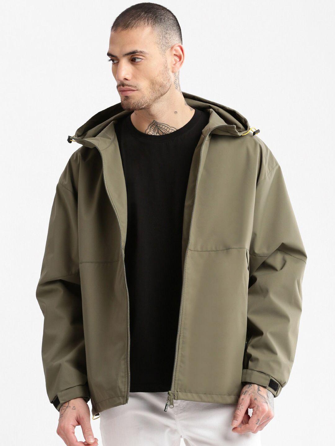 showoff hooded oversized windcheater bomber jacket