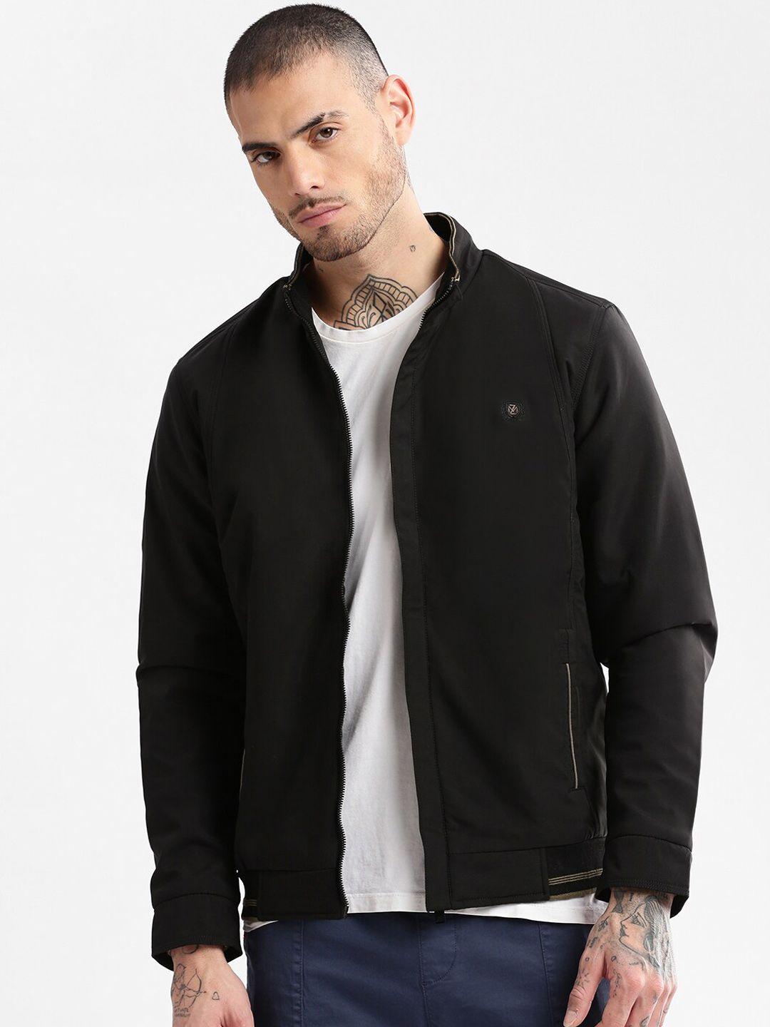 showoff mock collar windcheater bomber jacket