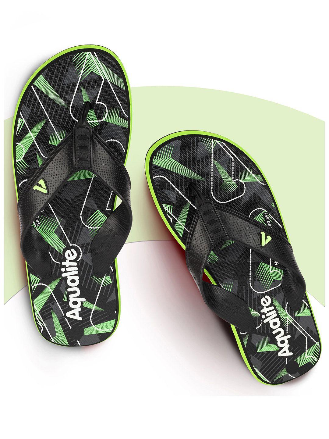 aqualite men printed thong flip-flops