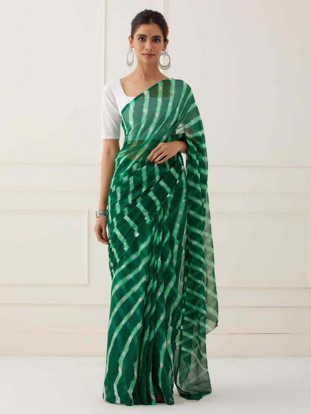 sutra attire leheriya chiffon bandhani saree