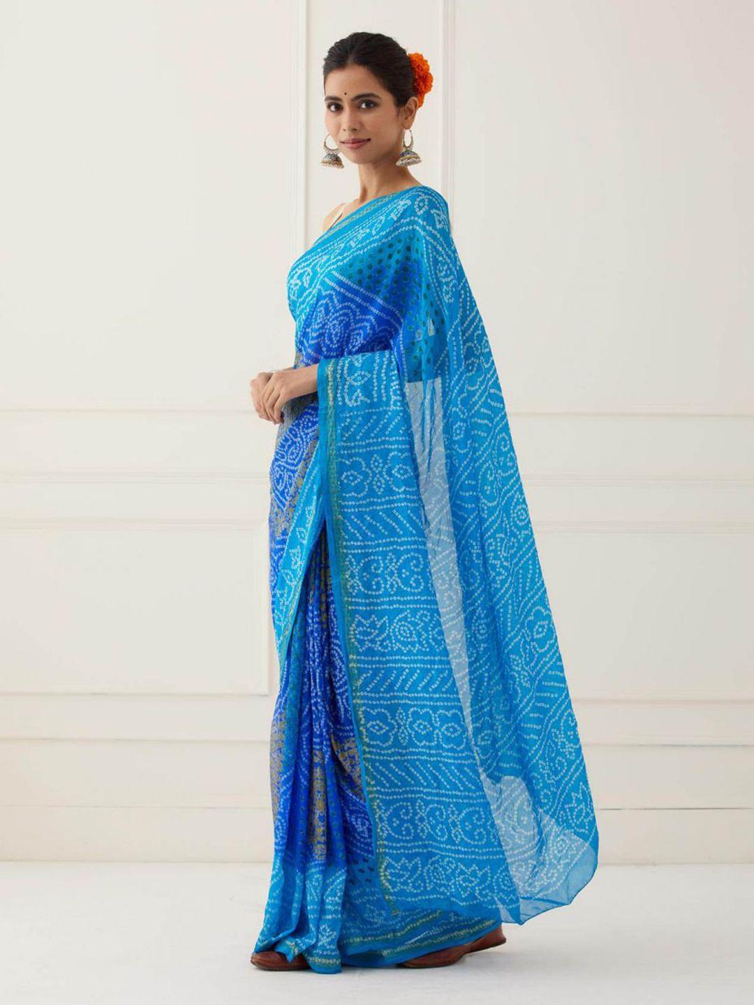 sutra attire bandhani art silk bandhani saree